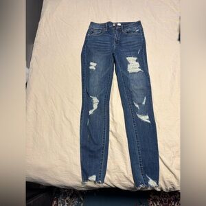 KanCan Medium Wash Ripped Skinny Jeans